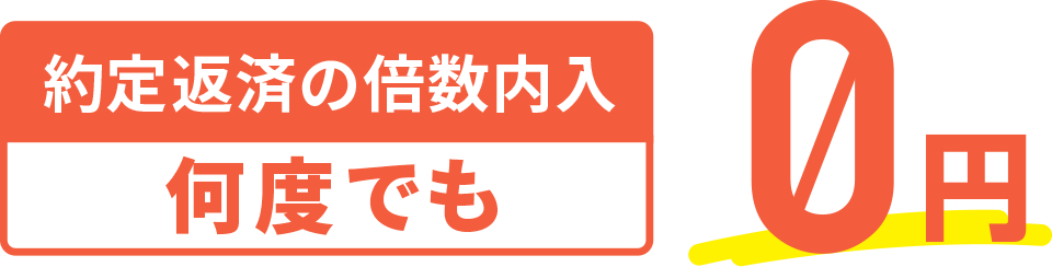 約定返済の倍数内入 何度でも0円